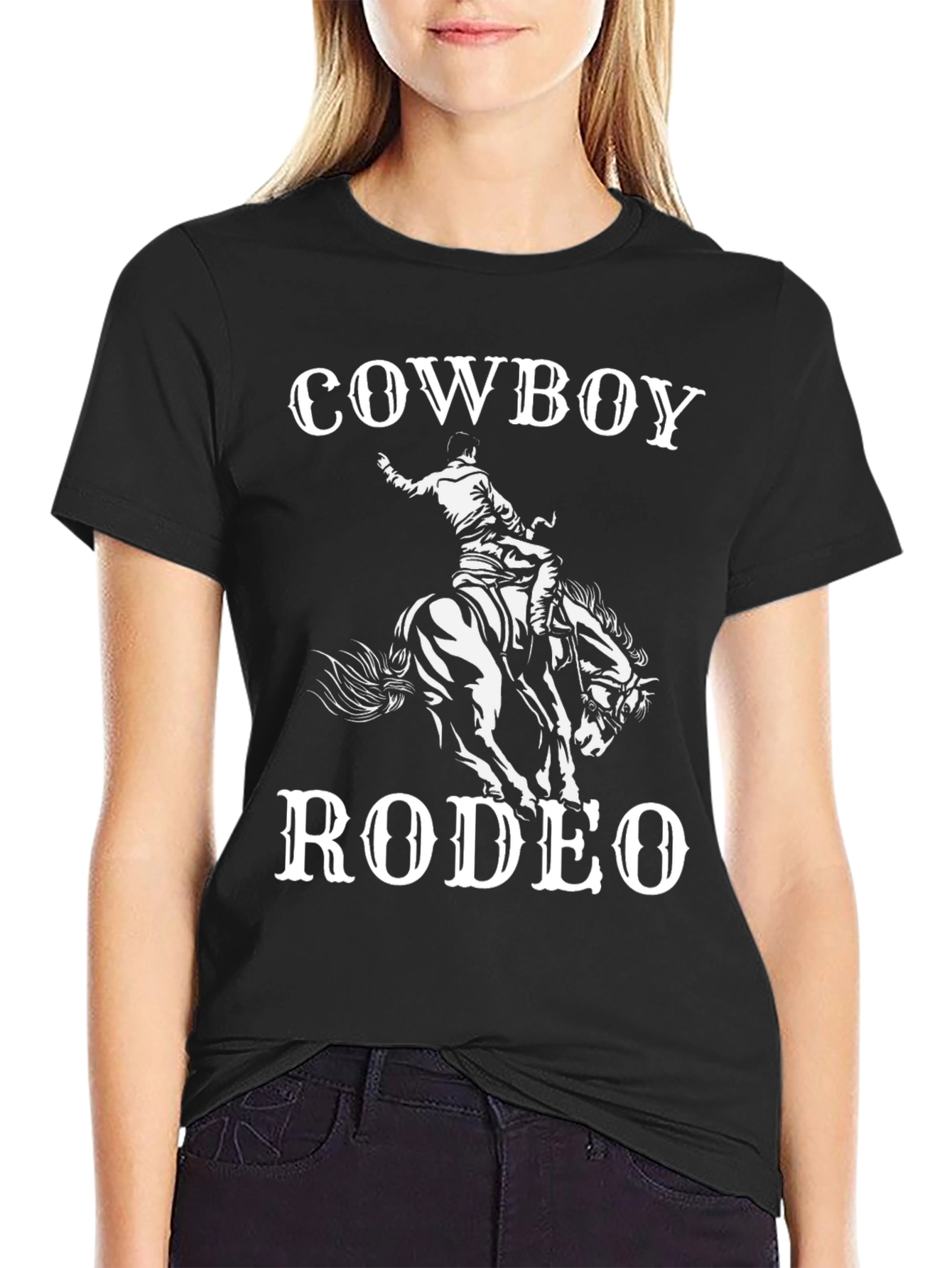 Cowboy Rodeo Graphic Tee - Black