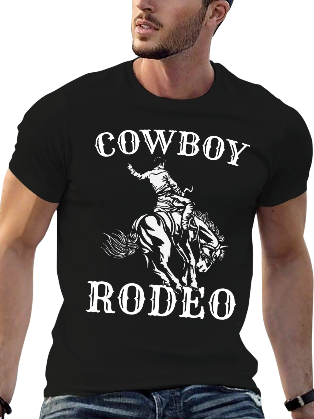 Cowboy Rodeo Graphic Tee - Black