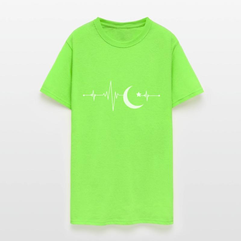 Ramadan Moon Islam Heartbeat Crescent Muslim