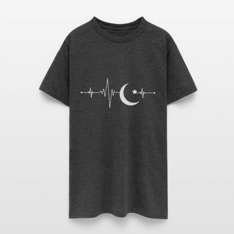 Ramadan Moon Islam Heartbeat Crescent Muslim