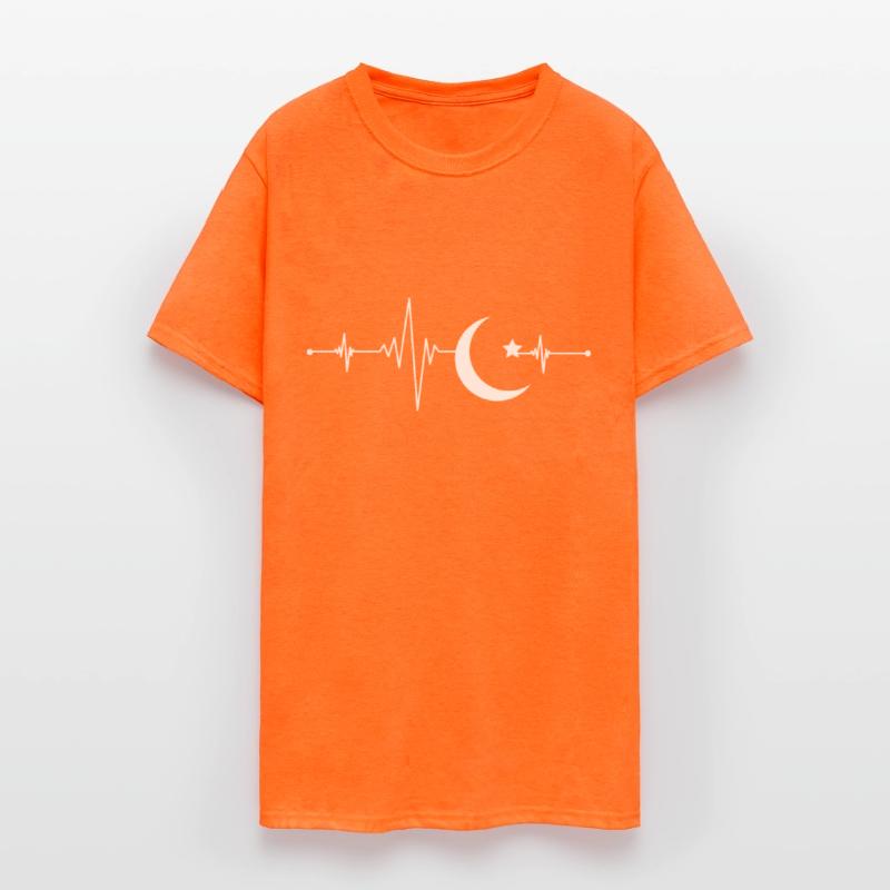 Ramadan Moon Islam Heartbeat Crescent Muslim