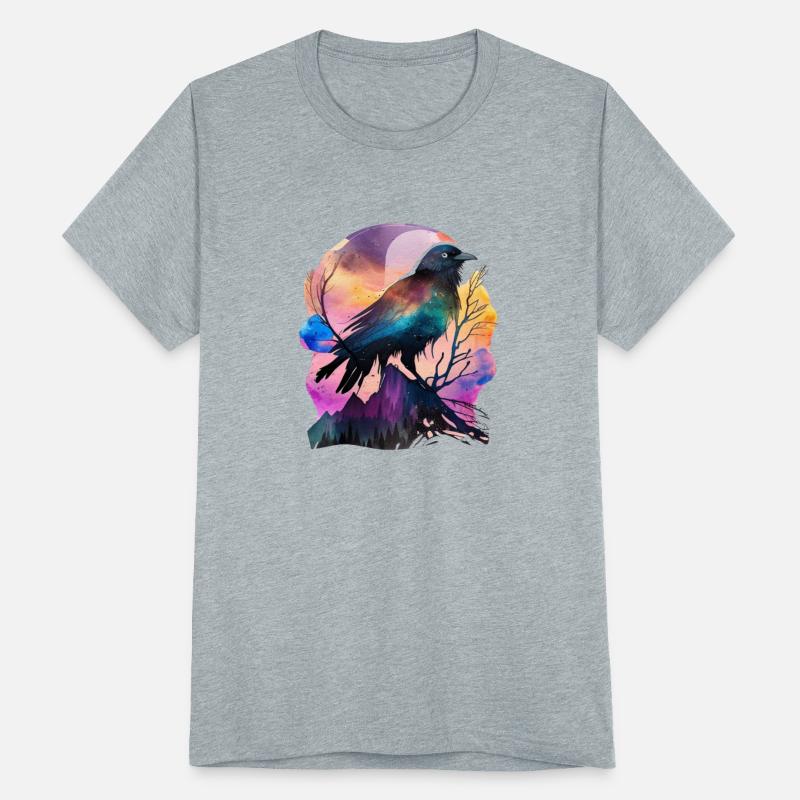 Raven watercolor water color forest animal