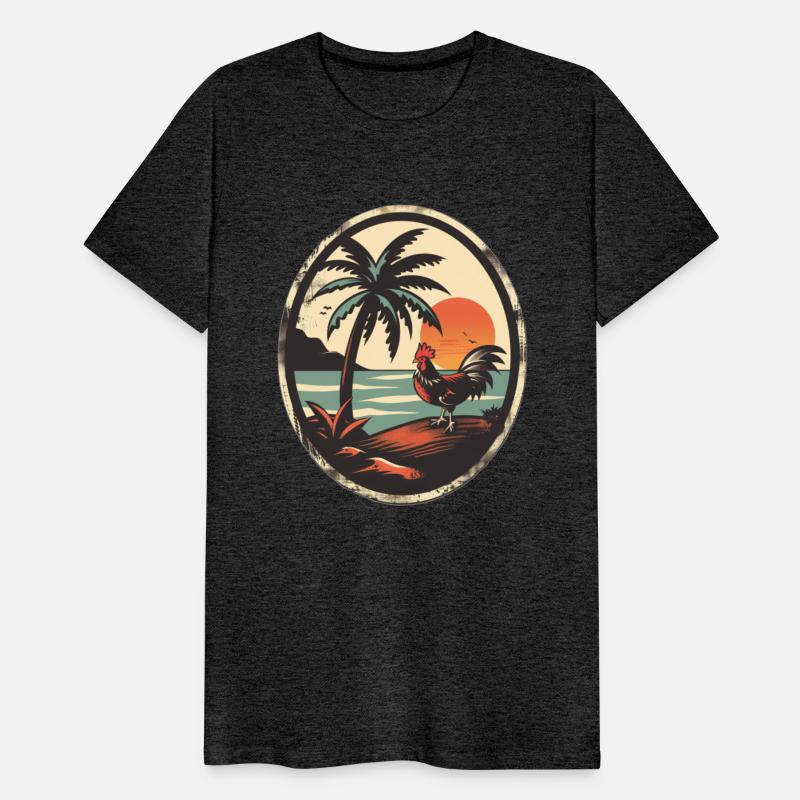 Retro Chicken and Palm Tree