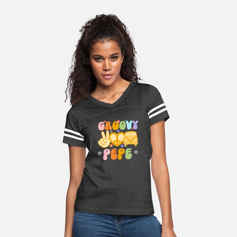 Retro Groovy Pepe Grandpa Daisy Flower Peace Sign