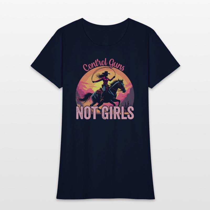 Retro Pink Control Guns Not Girls Vote Women Right