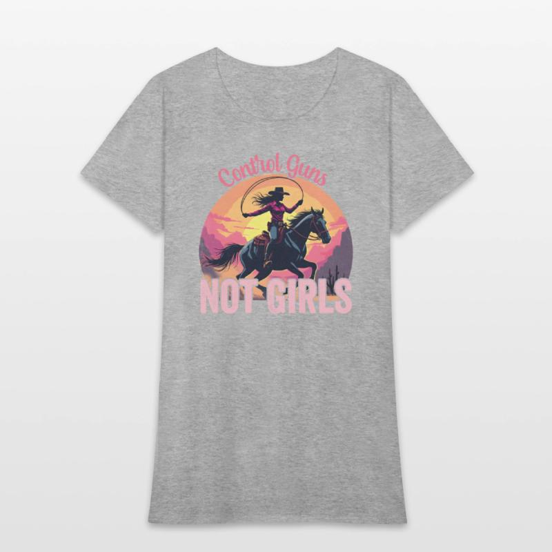 Retro Pink Control Guns Not Girls Vote Women Right