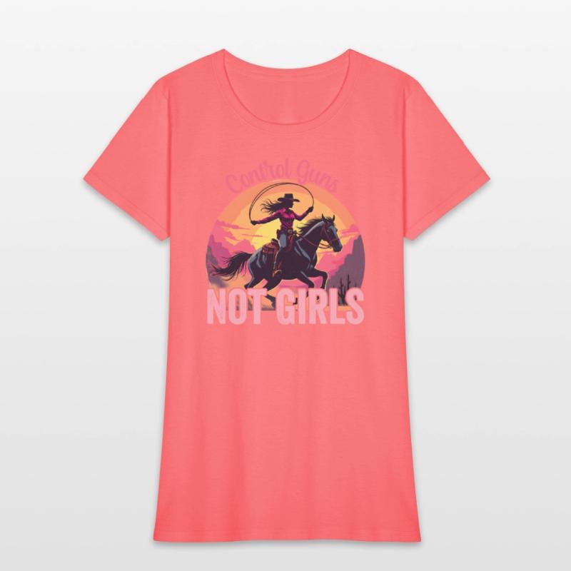 Retro Pink Control Guns Not Girls Vote Women Right