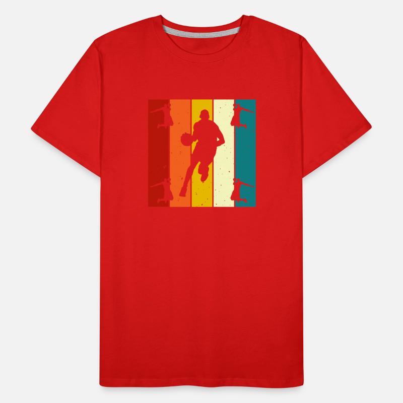 Retro Silhouette Basketball Player Art