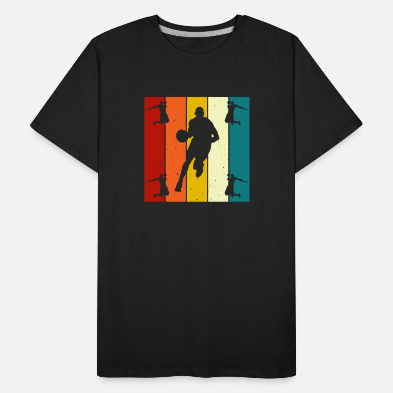 Retro Silhouette Basketball Player Art