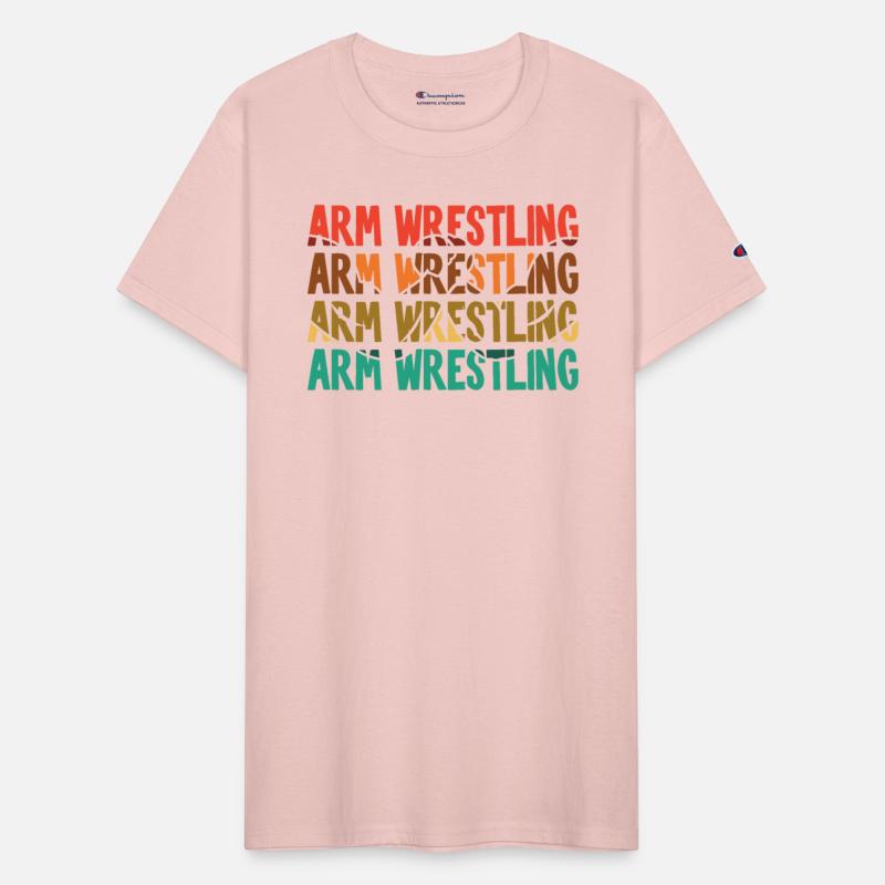 Retro Text Hand Wrestling Techniques Exercise Arm