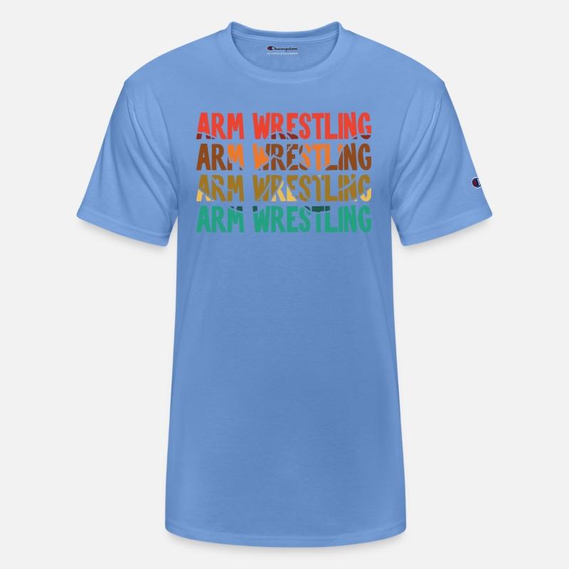 Retro Text Hand Wrestling Techniques Exercise Arm