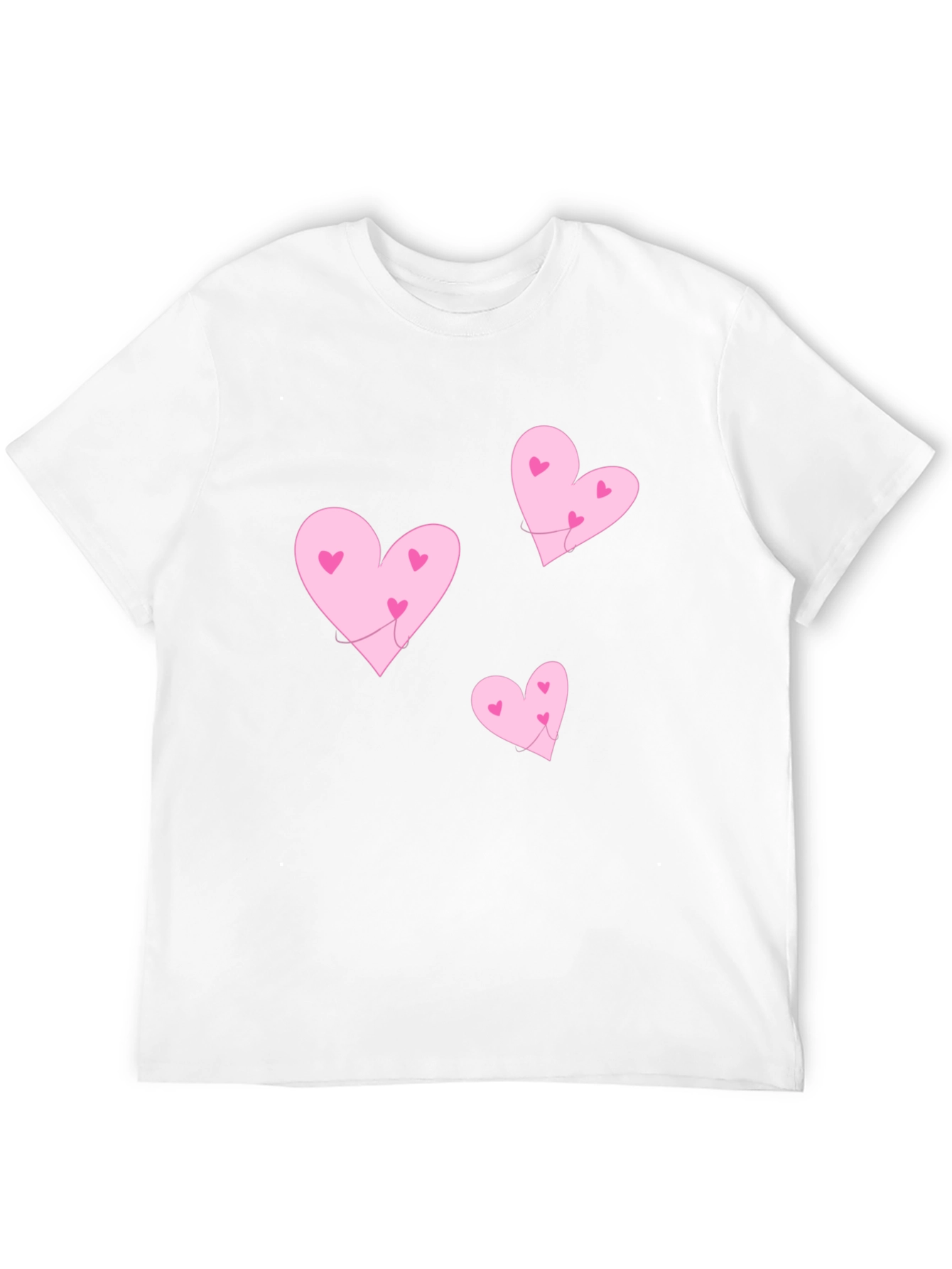 Hearts T-Shirt - Black Crew Neck