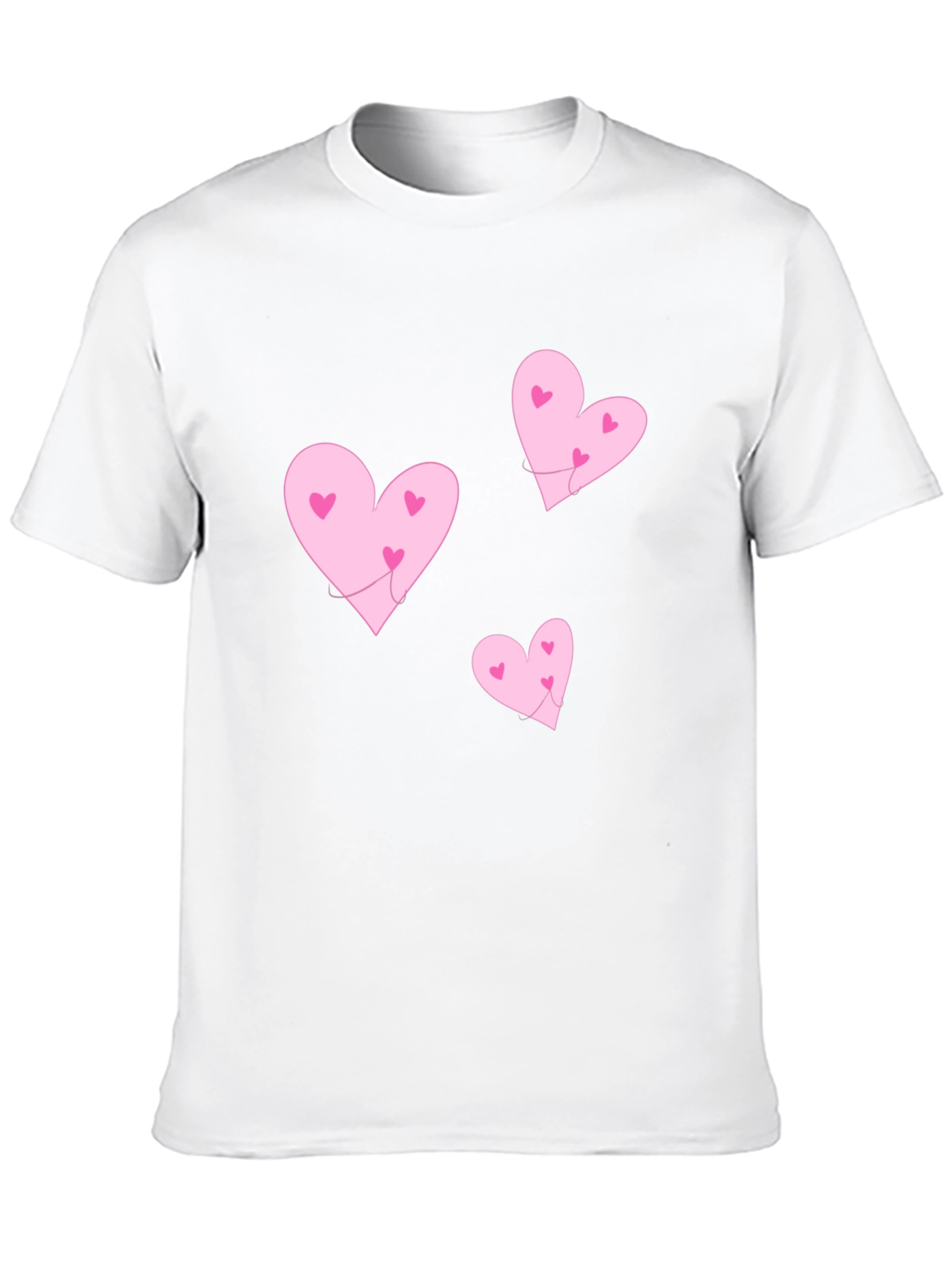 Hearts T-Shirt - Black Crew Neck