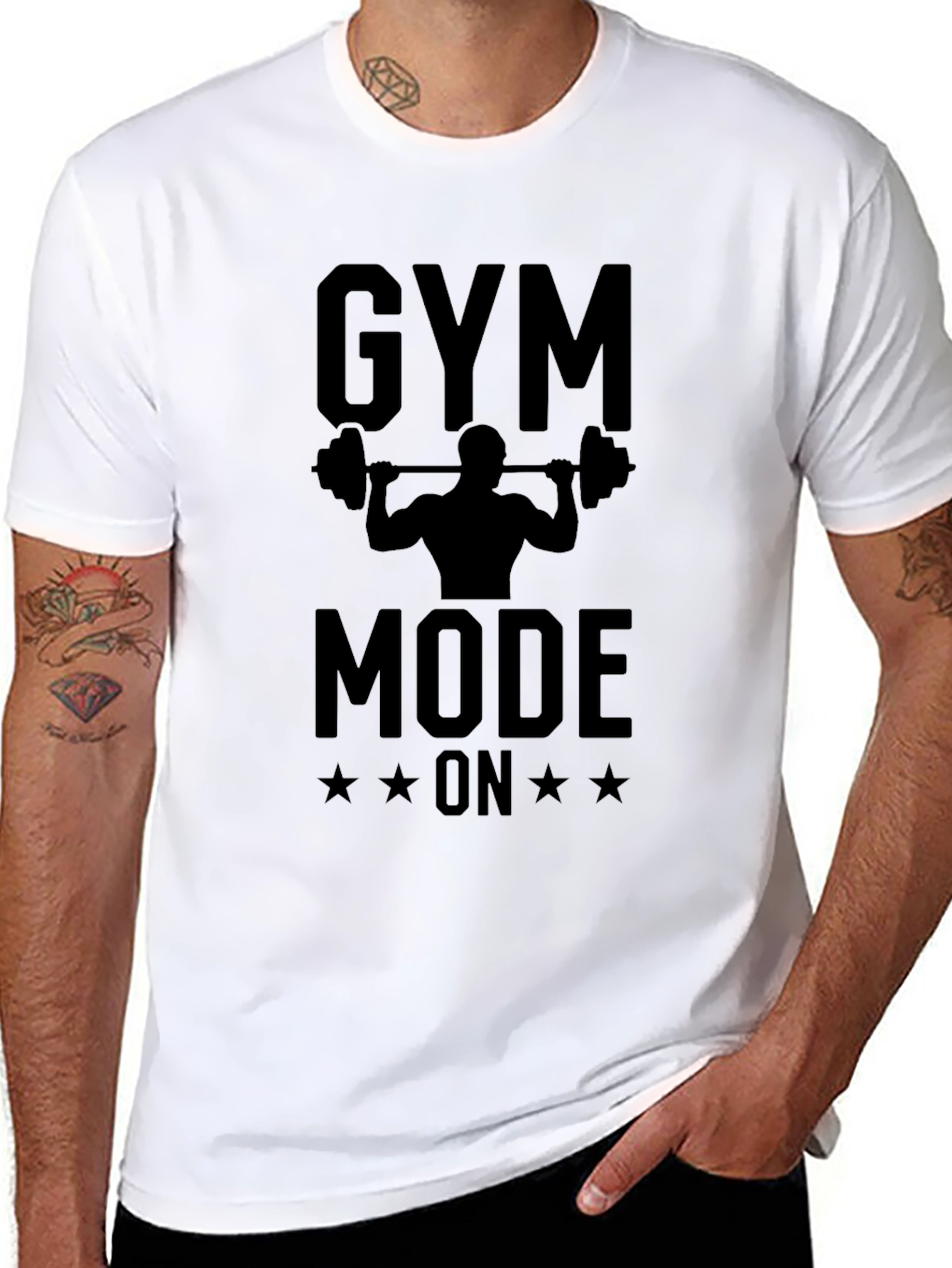 Gym Mode On Black T-Shirt
