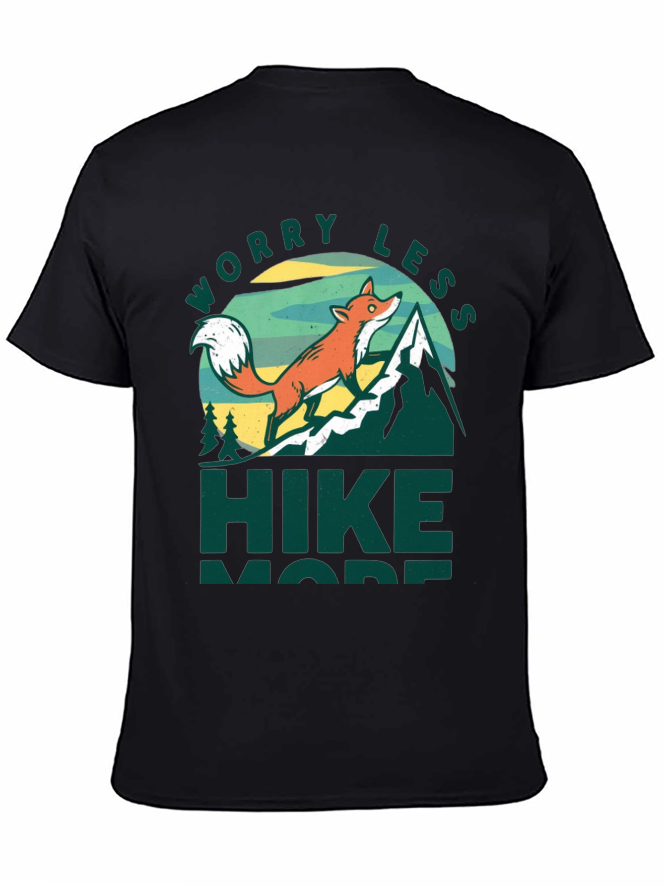 Worry Less Hike More Fox Graphic T-Shirt