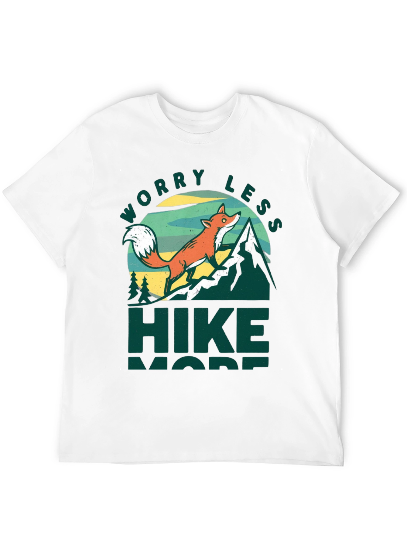 Worry Less Hike More Fox Graphic T-Shirt