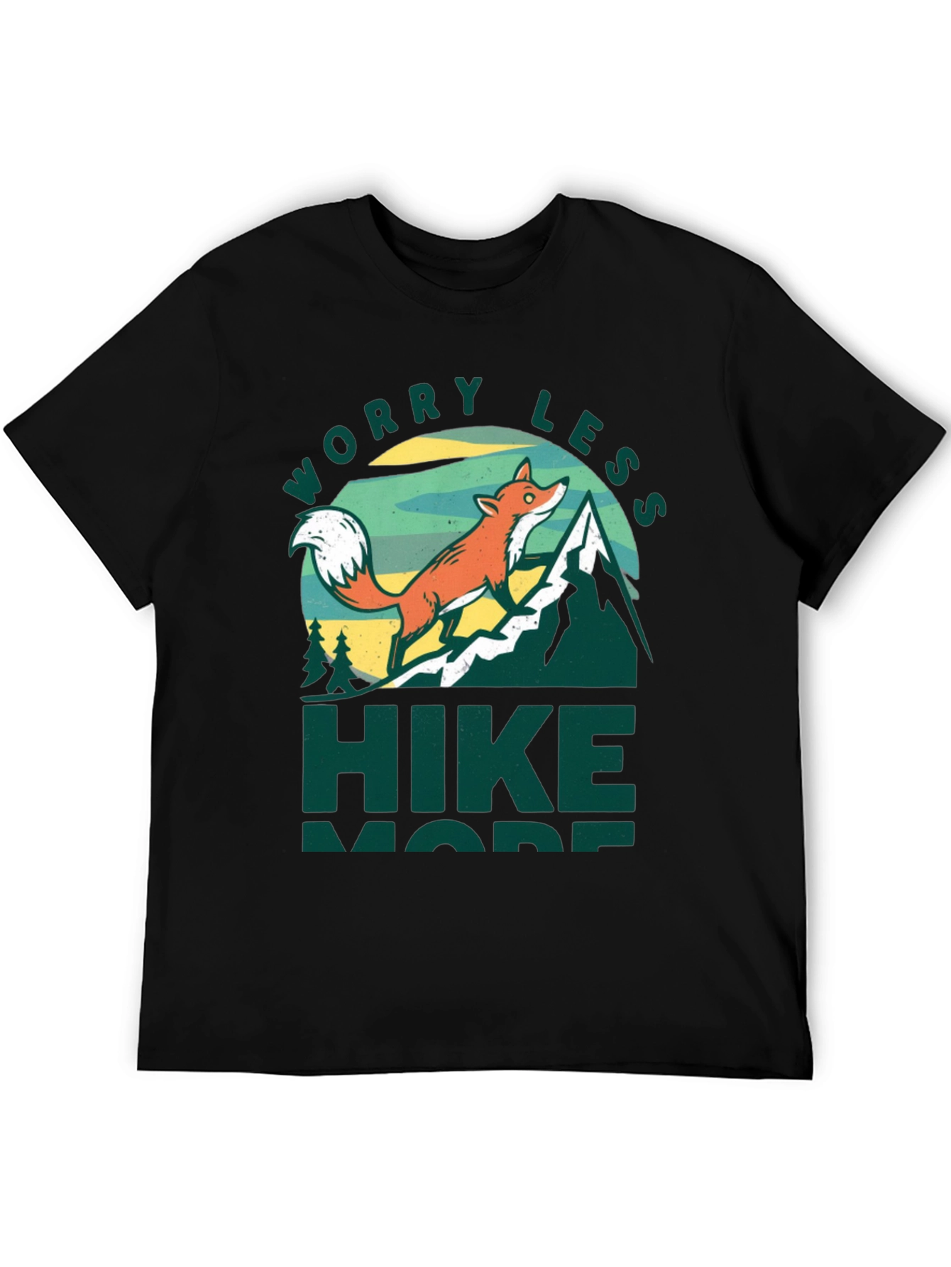 Worry Less Hike More Fox Graphic T-Shirt