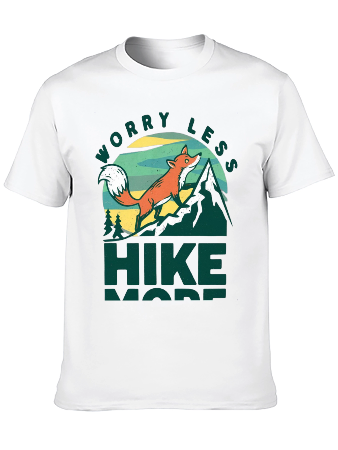 Worry Less Hike More Fox Graphic T-Shirt