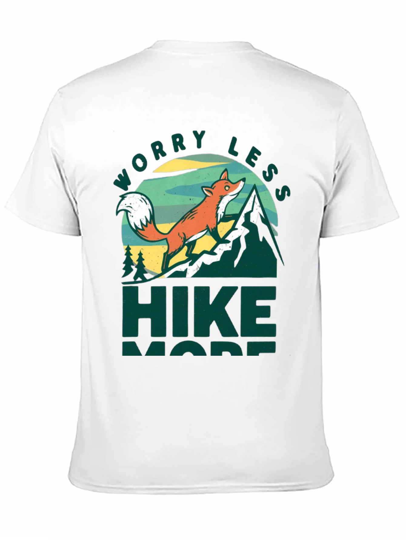 Worry Less Hike More Fox Graphic T-Shirt
