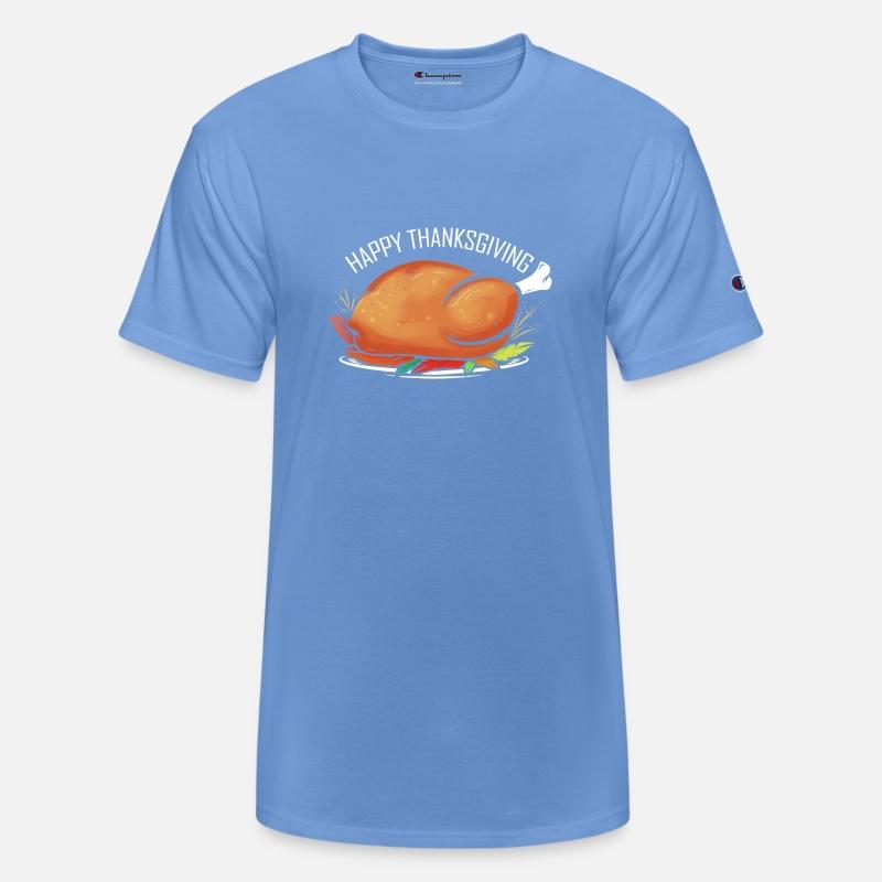 Roasted Turkey On Plate Happy Thanksgiving