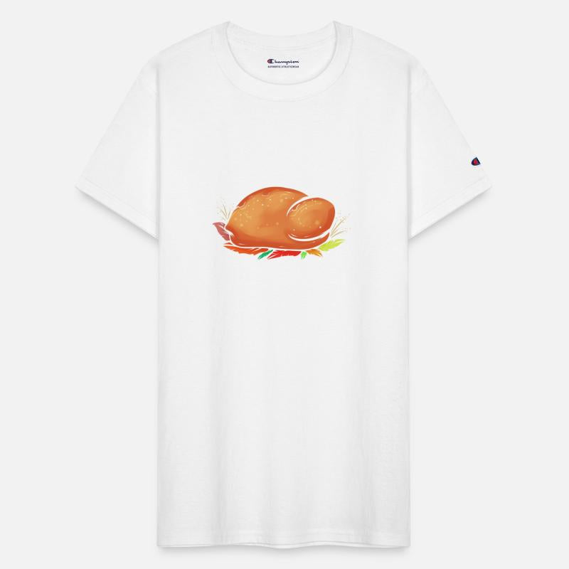 Roasted Turkey On Plate Happy Thanksgiving