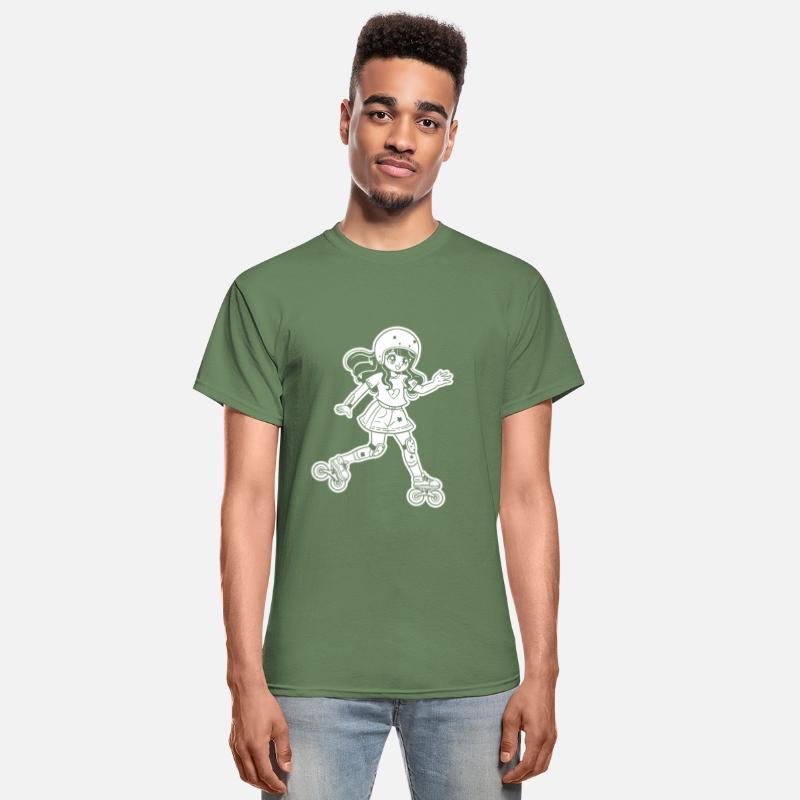 Roller Skating Girl Cartoon Look