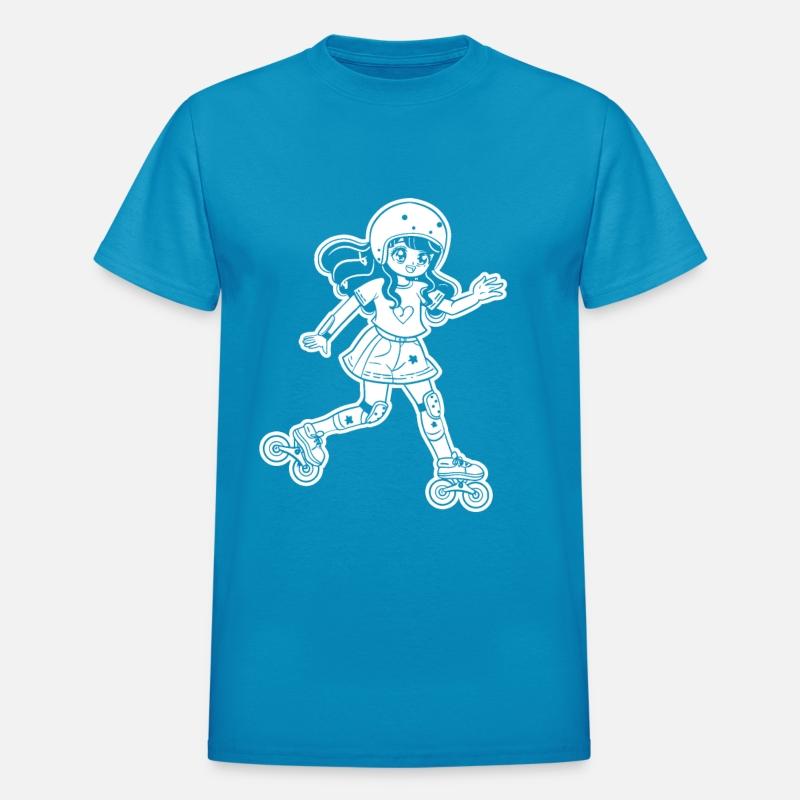 Roller Skating Girl Cartoon Look