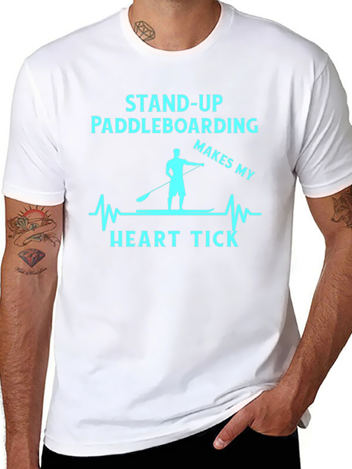 Stand Up Paddle Boarding Makes My Heart Tick T-Shirt