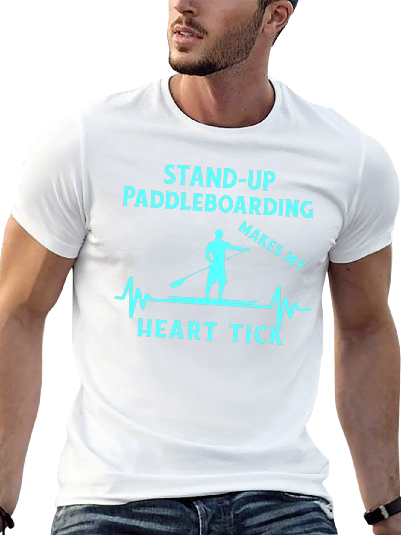 Stand Up Paddle Boarding Makes My Heart Tick T-Shirt