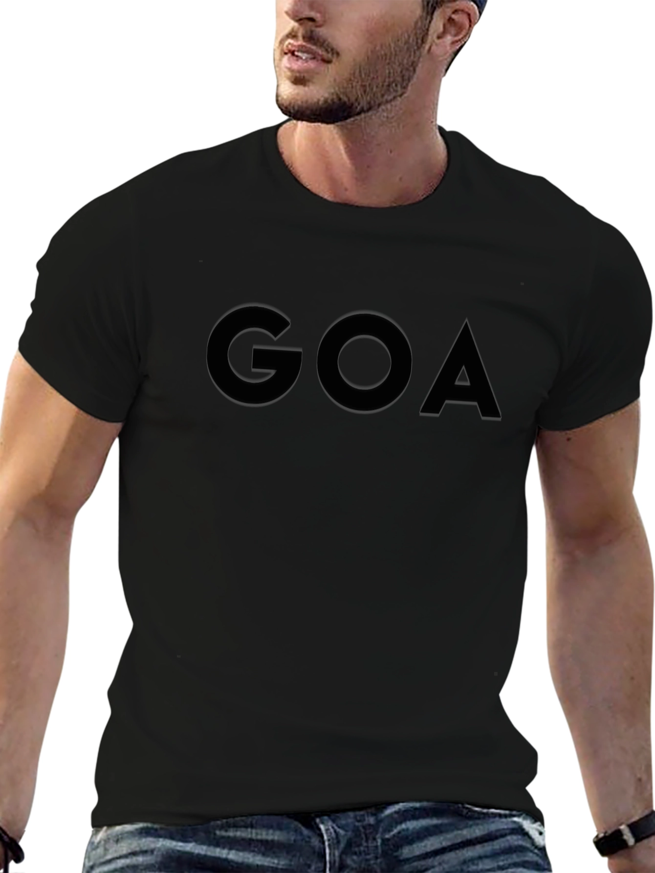 Goa Graphic Tee - Casual Black Cotton T-Shirt
