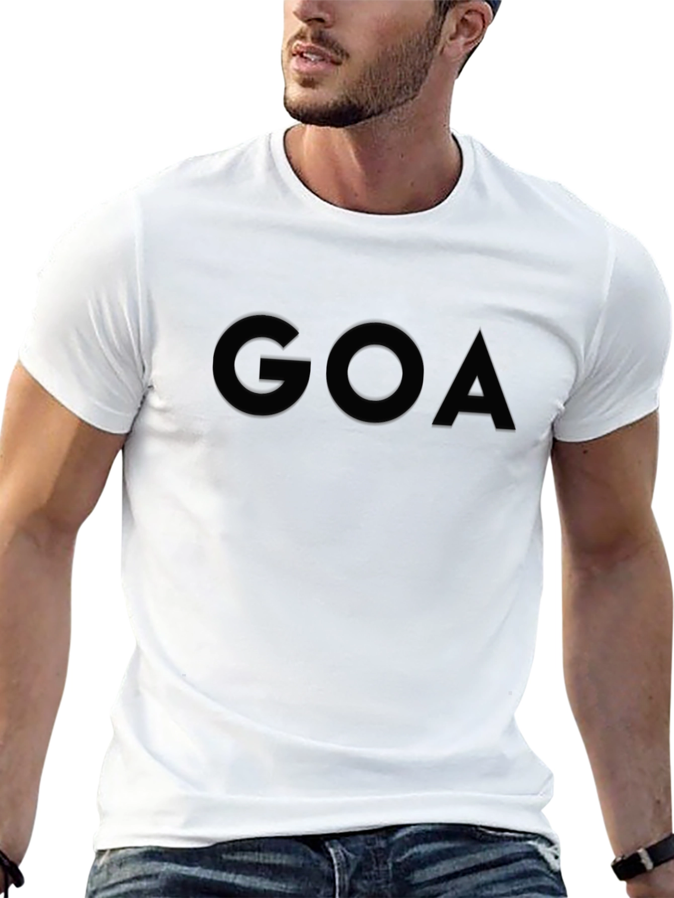 Goa Graphic Tee - Casual Black Cotton T-Shirt