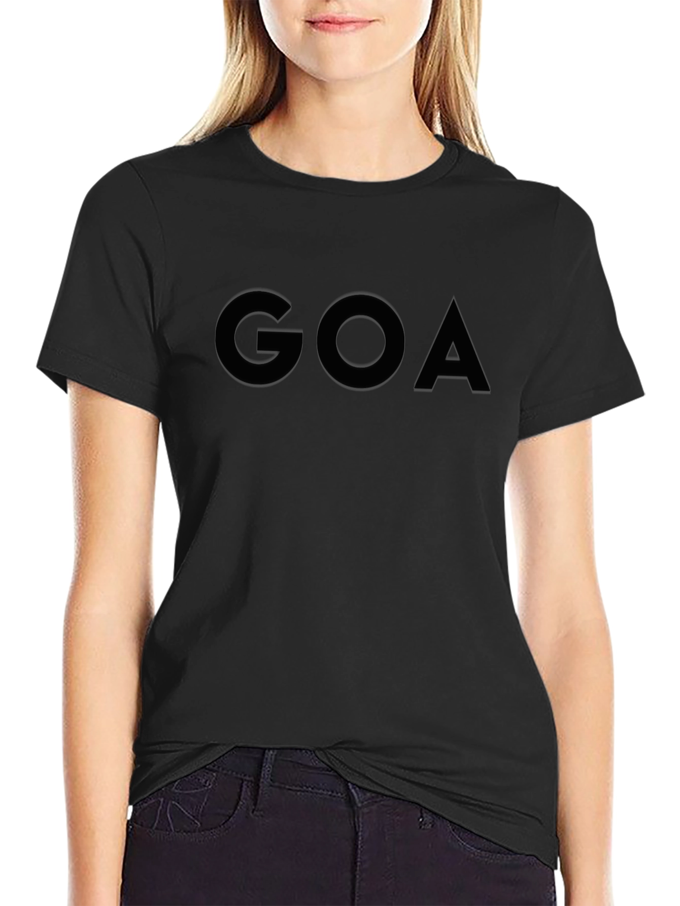 Goa Graphic Tee - Casual Black Cotton T-Shirt