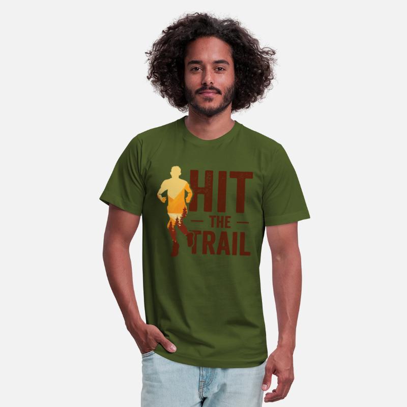 Running in Woods Trail Running Runner Jogging