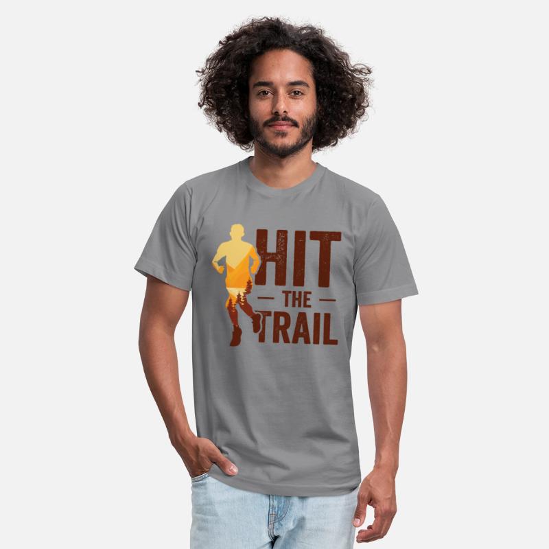 Running in Woods Trail Running Runner Jogging