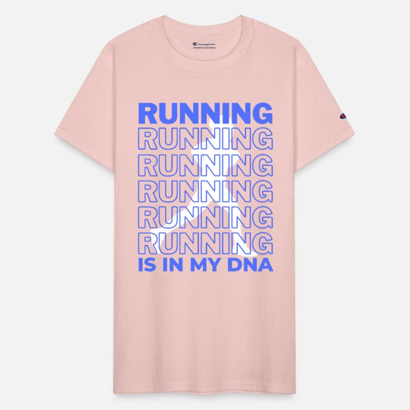 running is in my dna run repeating blue runner