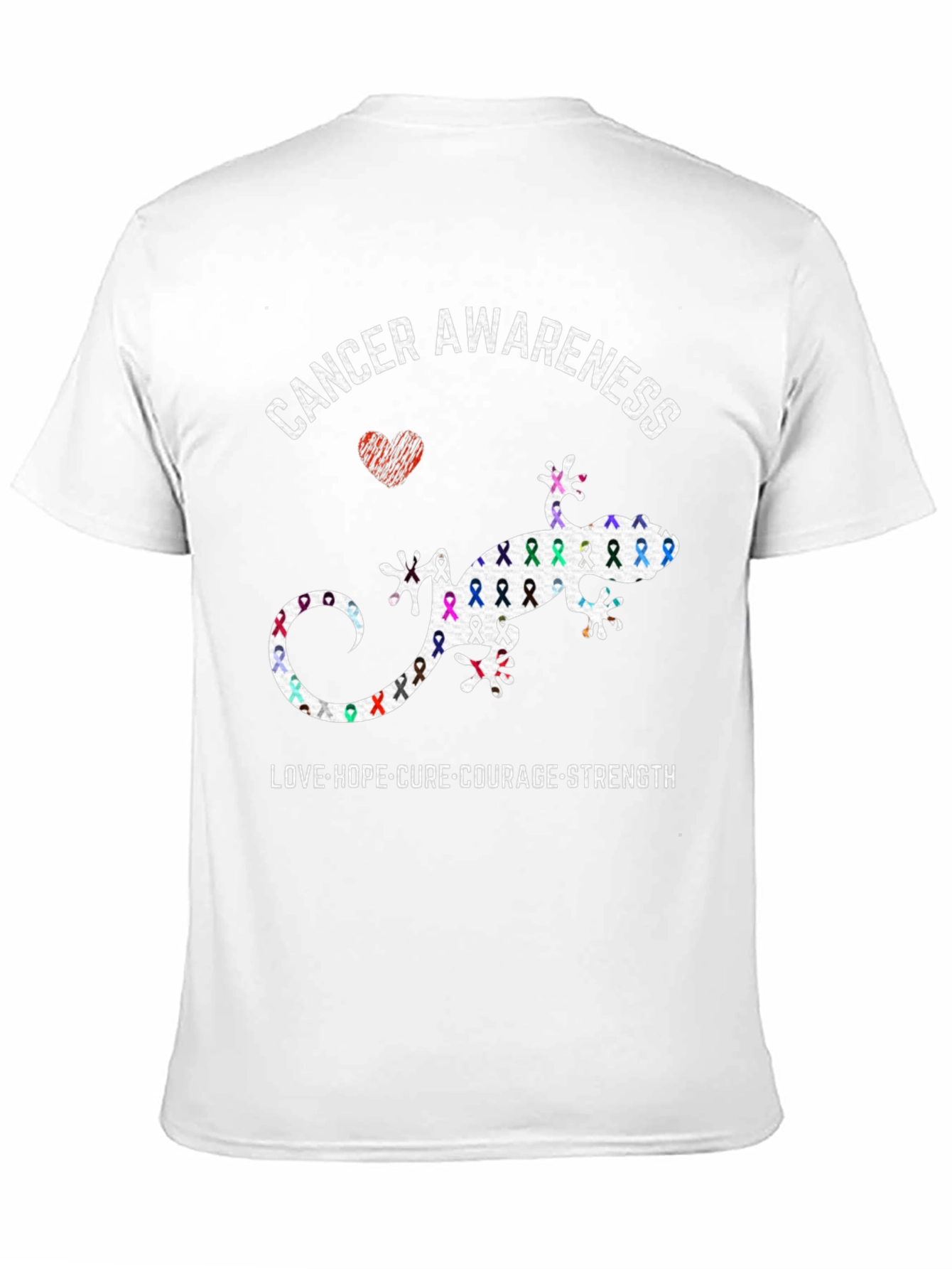 Cancer Awareness Lizard Graphic T-Shirt