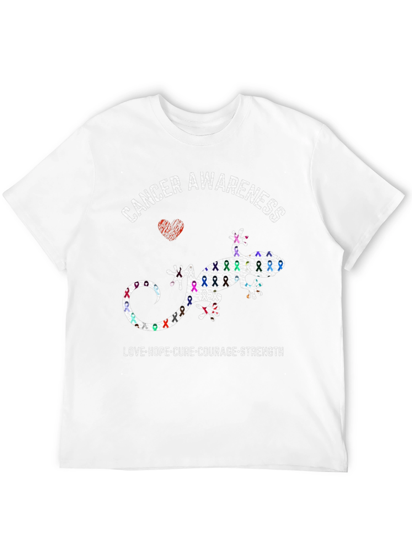 Cancer Awareness Lizard Graphic T-Shirt