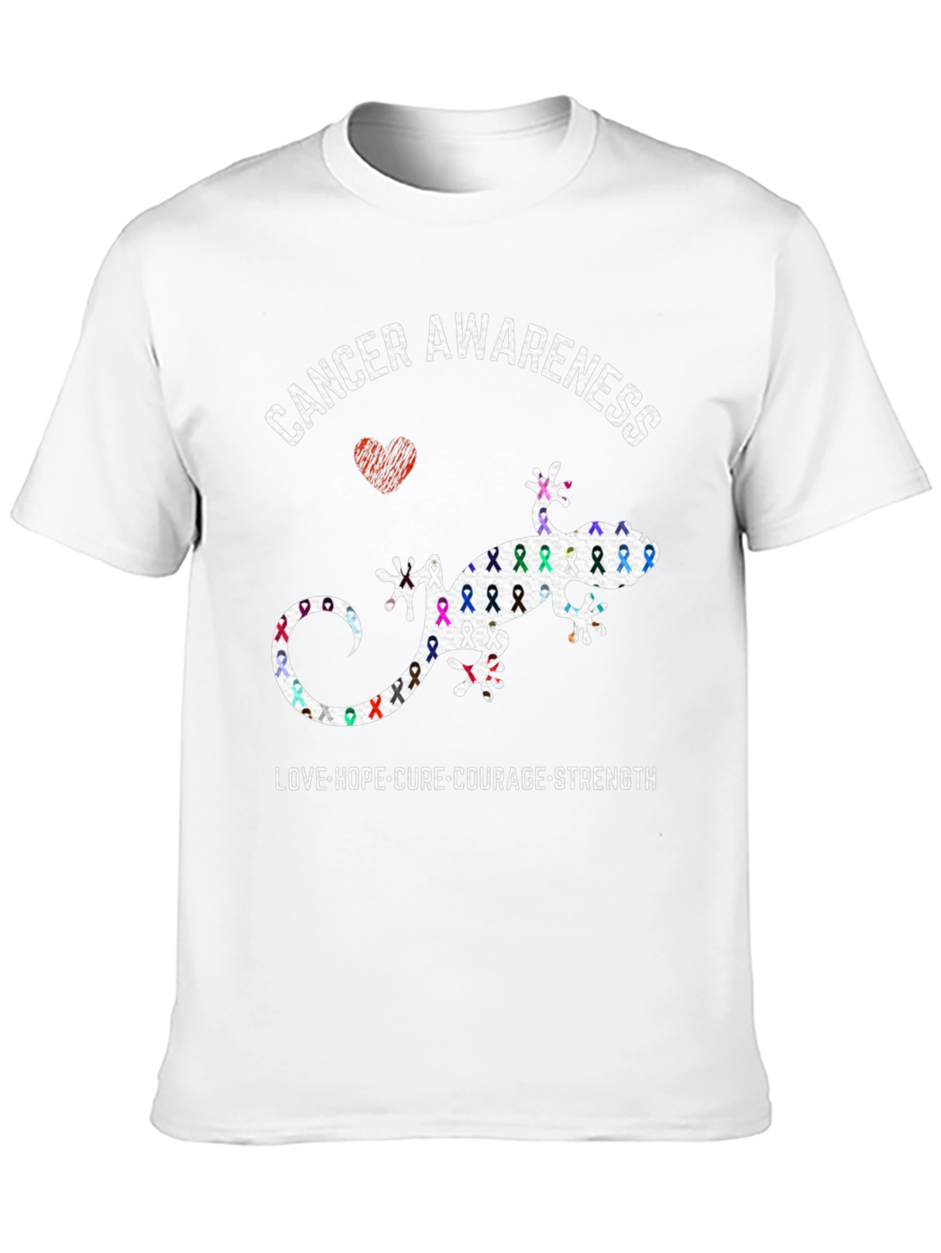 Cancer Awareness Lizard Graphic T-Shirt