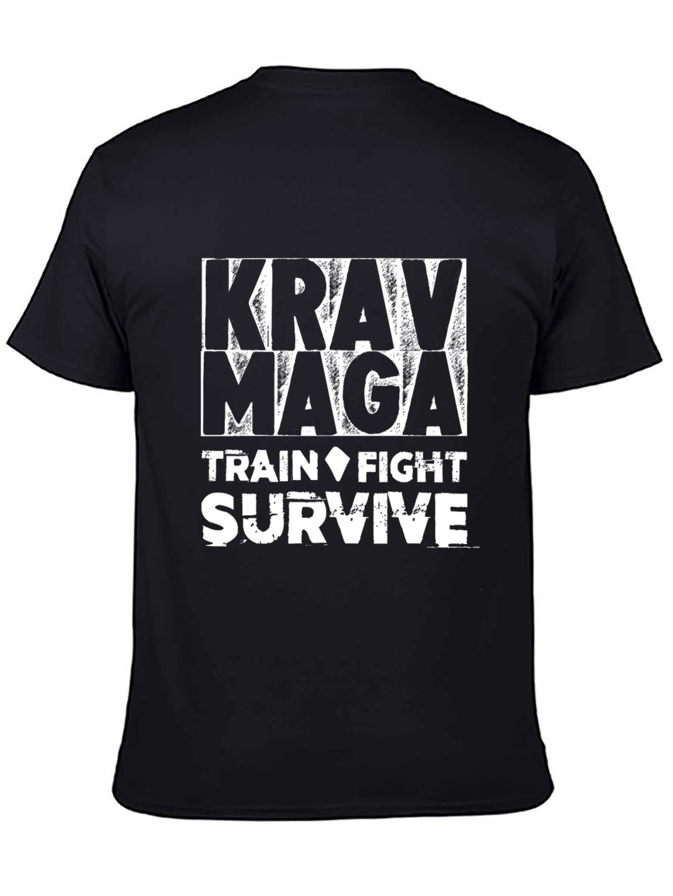 Krav Maga Train Fight Survive Graphic Tee