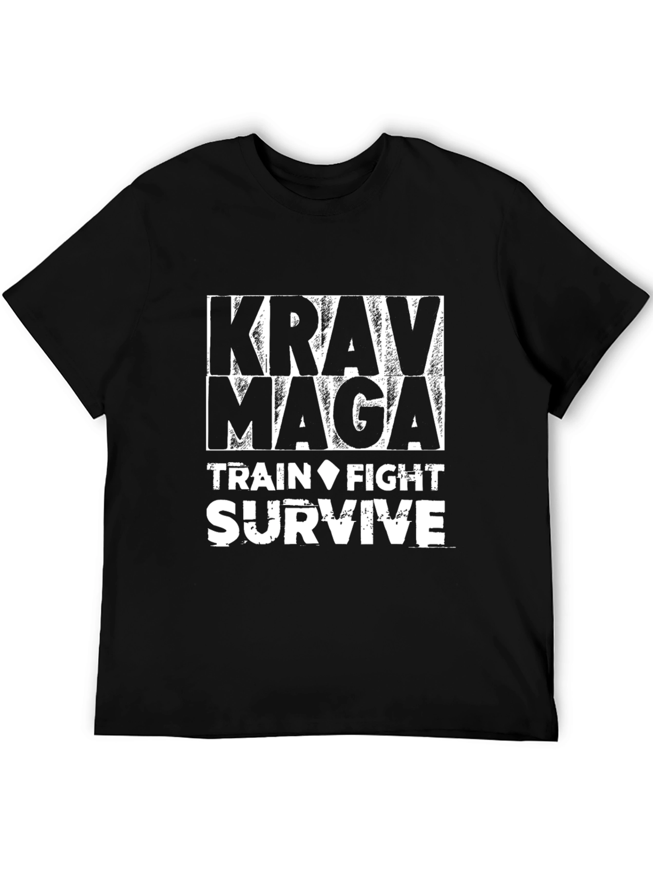 Krav Maga Train Fight Survive Graphic Tee