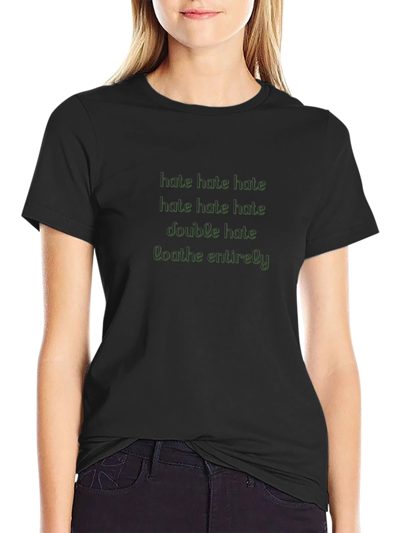 Hate Slogan Graphic Tee - Dark Humor Fashion