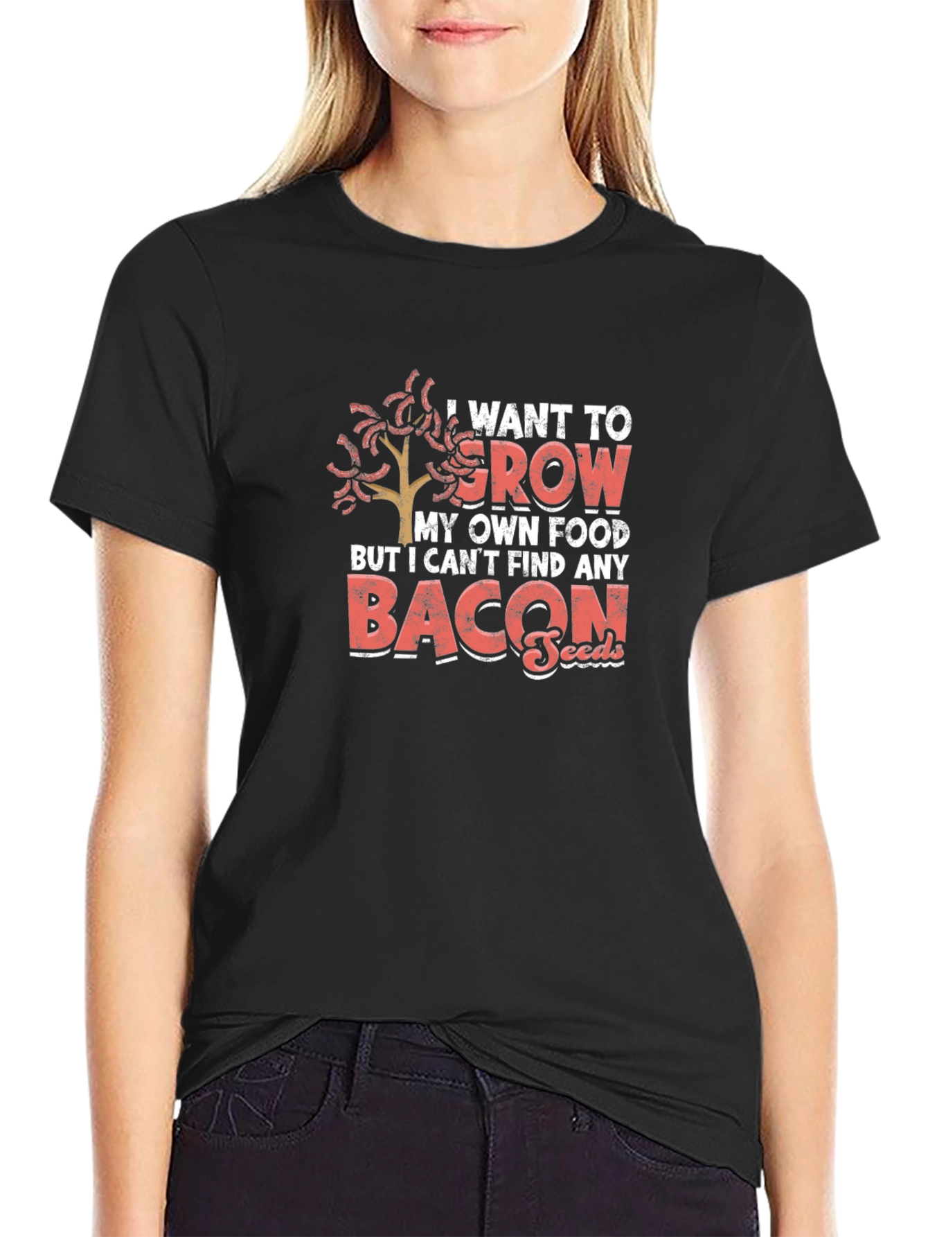 Funny I Want To Grow Bacon Seeds T-Shirt