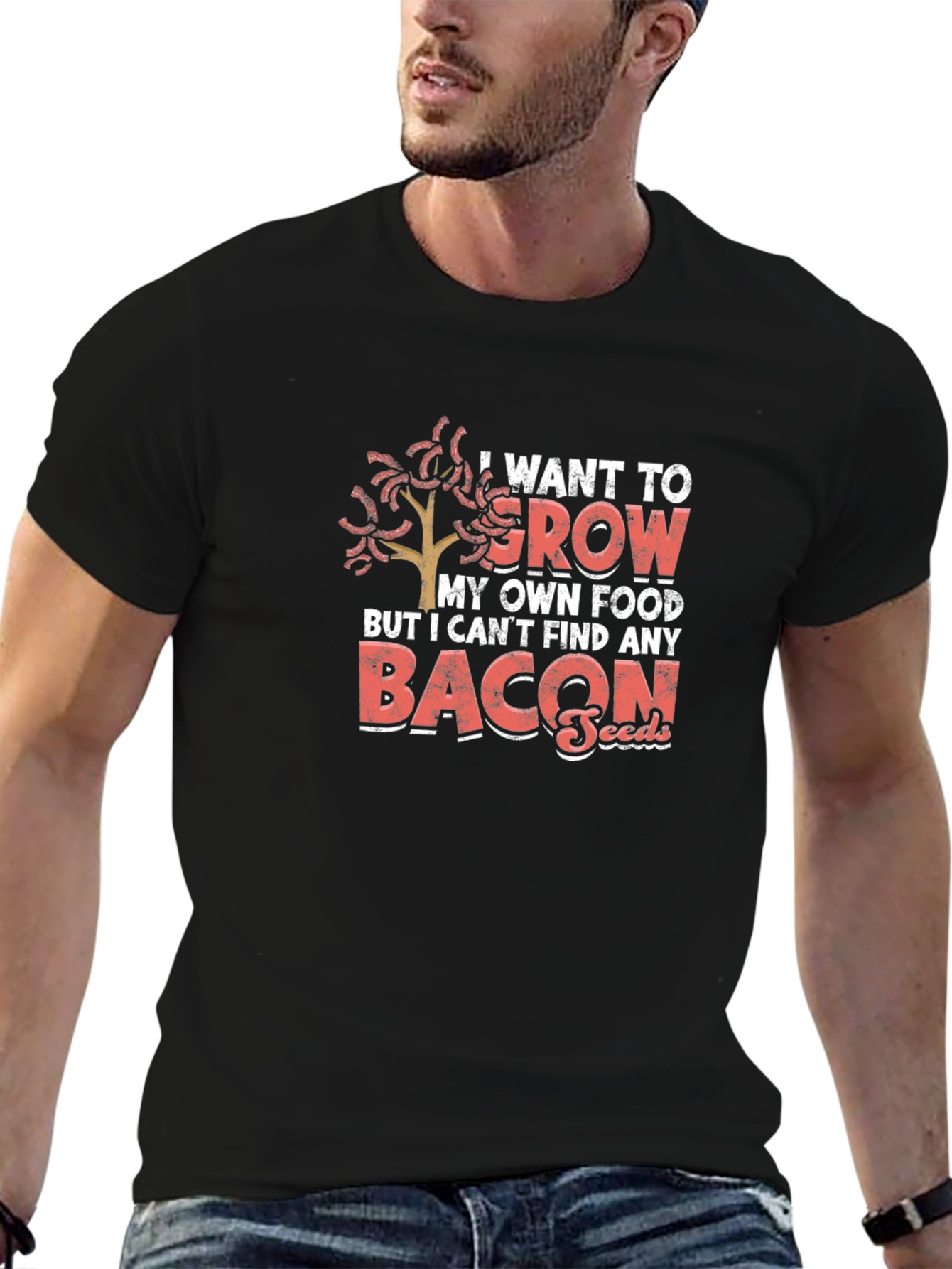Funny I Want To Grow Bacon Seeds T-Shirt