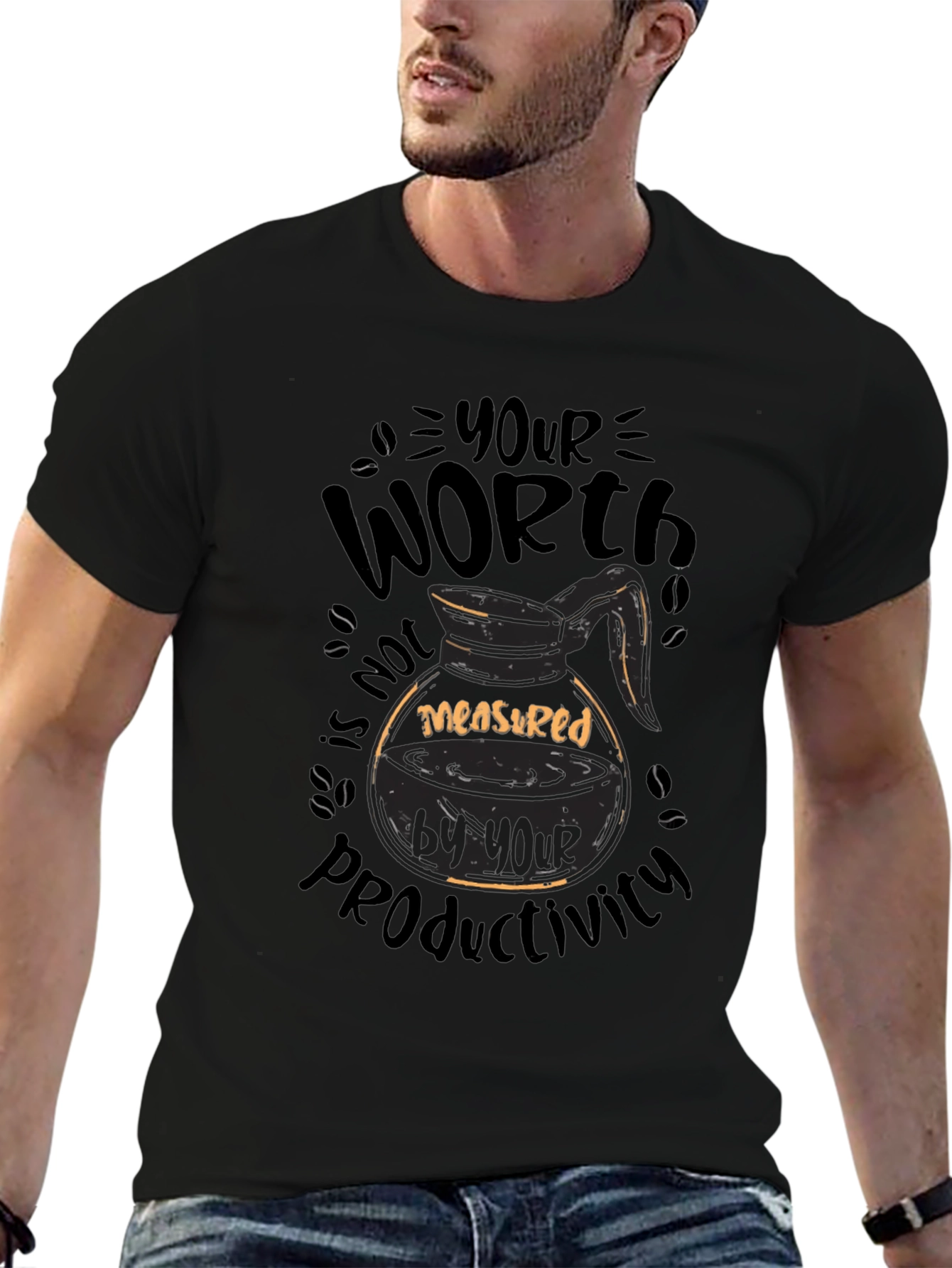 Coffee Lover T-Shirt: Your Worth Not Productivity