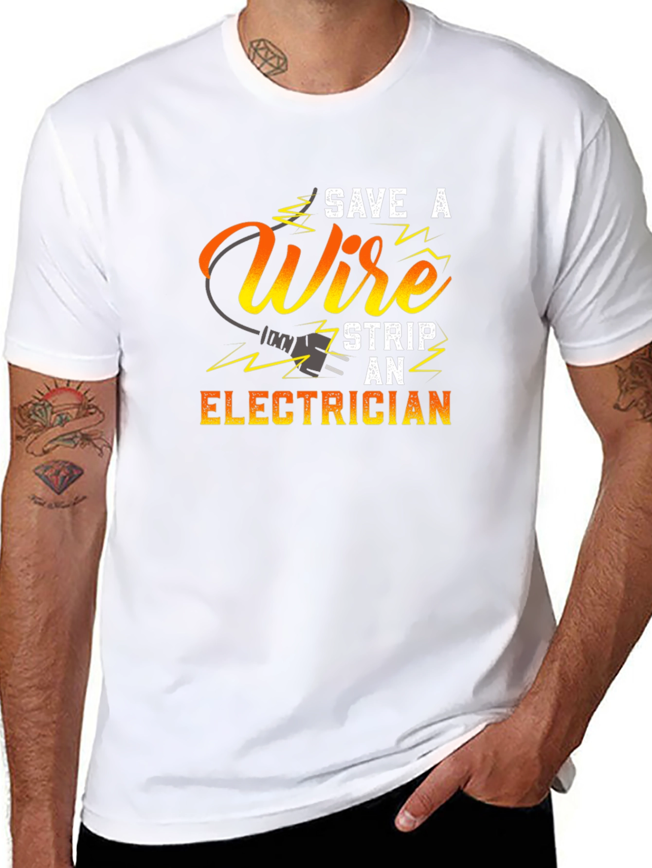 Save a Wire Strip an Electrician T-Shirt