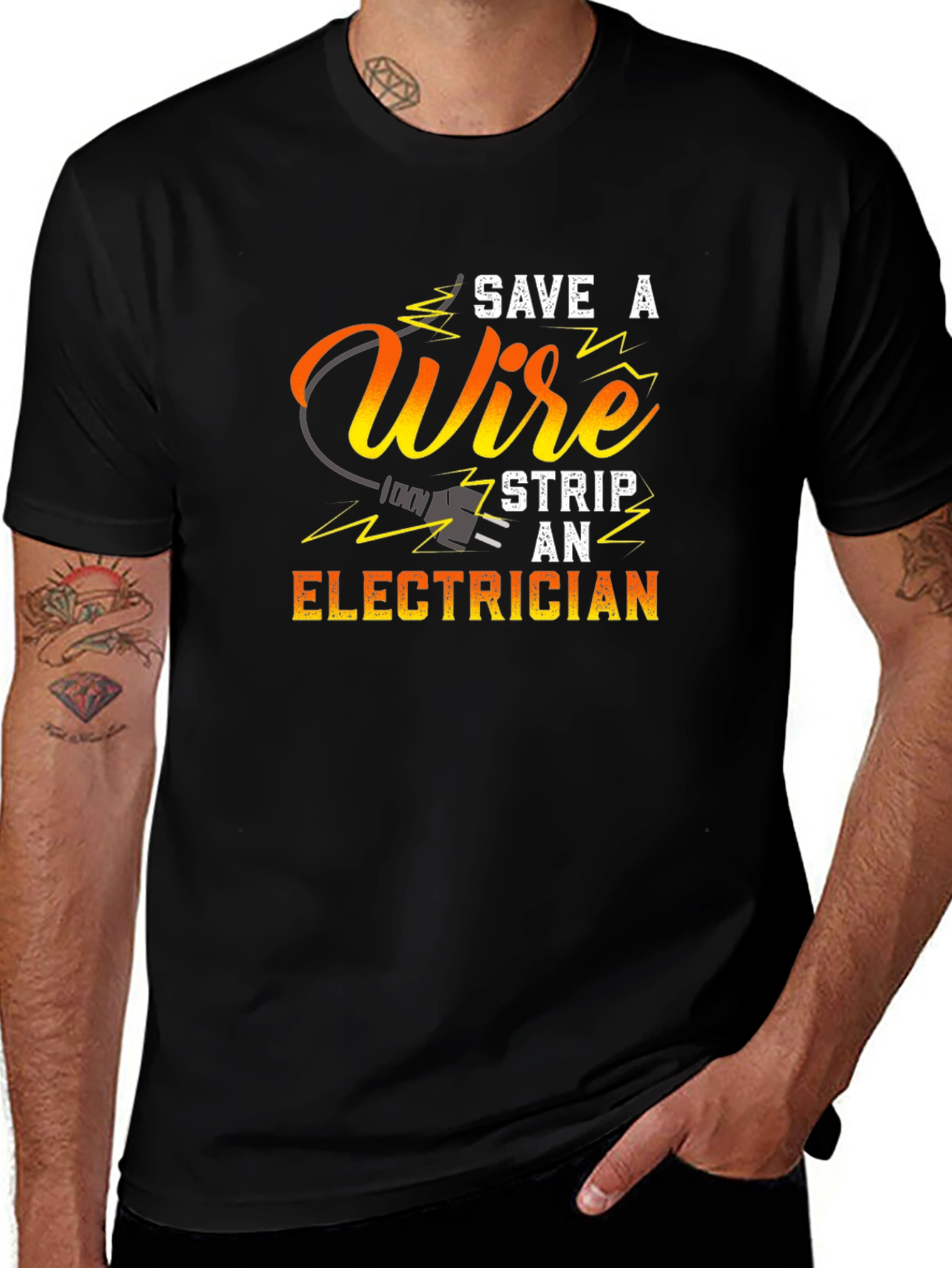 Save a Wire Strip an Electrician T-Shirt