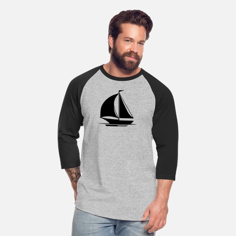 Sailing Ship With Mast, Sails And Flag