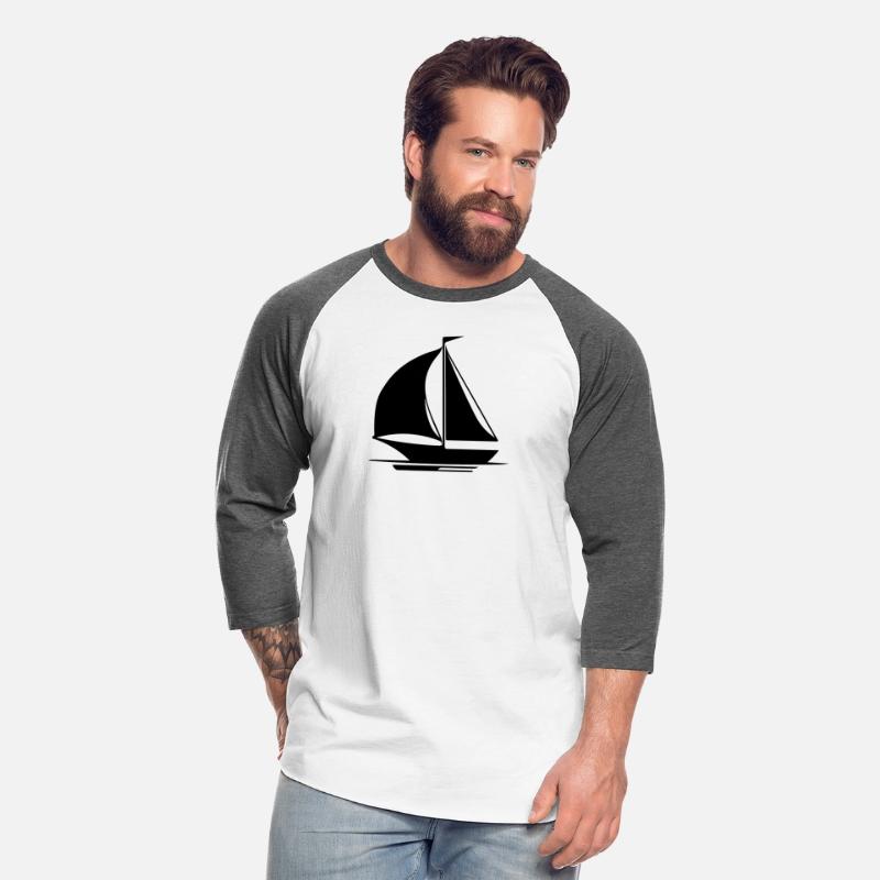 Sailing Ship With Mast, Sails And Flag