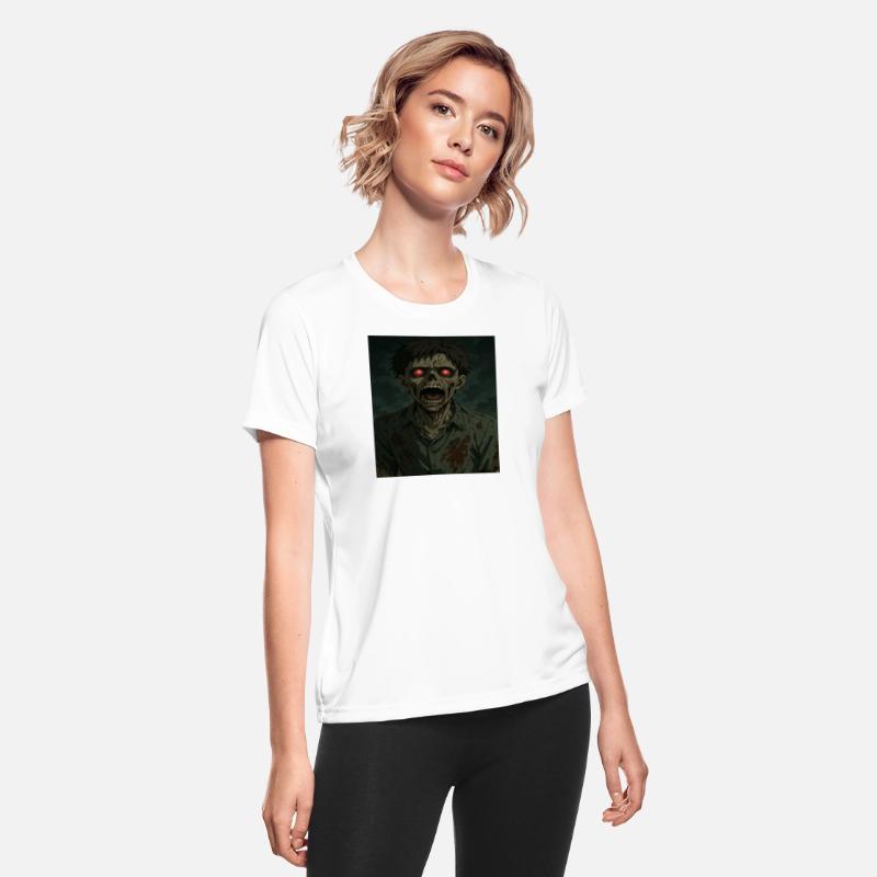 Scary Anime Zombie With Glowing Eyes Horror Art