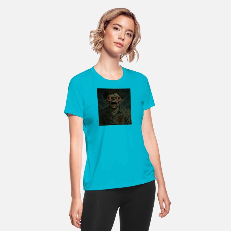 Scary Anime Zombie With Glowing Eyes Horror Art